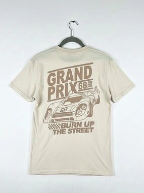 Sugar Flower Grand Prix 68 Burn Up The Street Graphic Tee in Cream